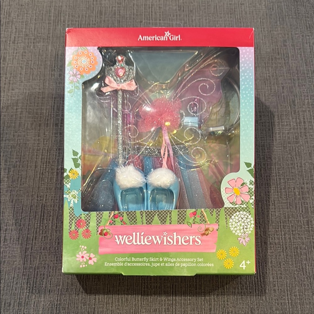 NWT American Girl Butterfly Skirt & Wings Accessory Set for WellieWishers Dolls